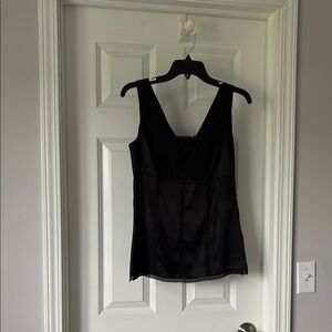 White House Black Market Black Fitted Bustier Tank Top
